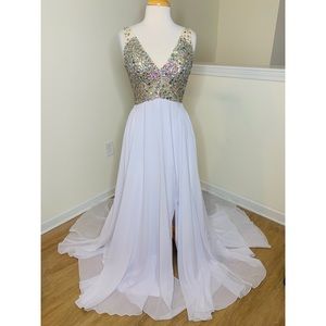 White Sherri Hill Prom Dress